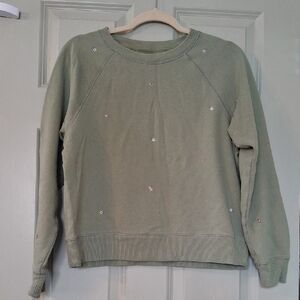 American Eagle Outfitters Green Daisy Sweatshirt